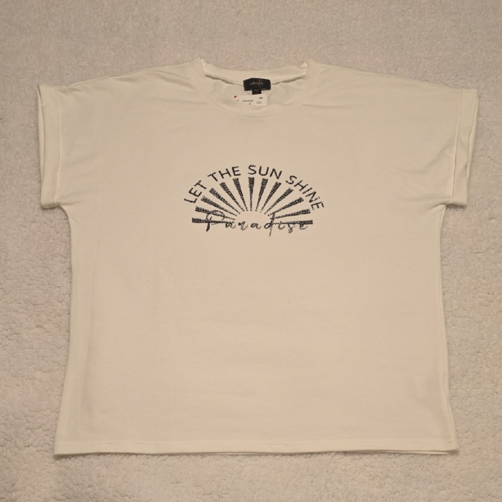 White Graphic T-Shirt with Graphic Print